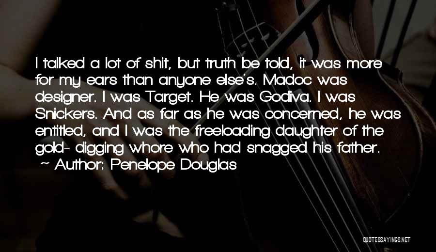 Penelope Douglas Quotes: I Talked A Lot Of Shit, But Truth Be Told, It Was More For My Ears Than Anyone Else's. Madoc
