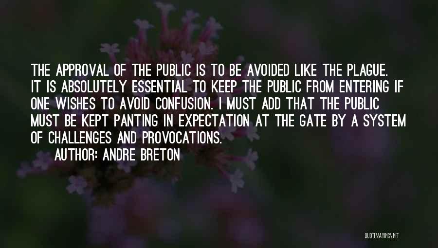 Andre Breton Quotes: The Approval Of The Public Is To Be Avoided Like The Plague. It Is Absolutely Essential To Keep The Public