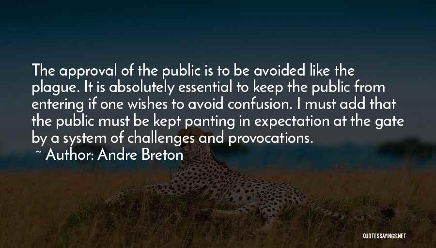 Andre Breton Quotes: The Approval Of The Public Is To Be Avoided Like The Plague. It Is Absolutely Essential To Keep The Public