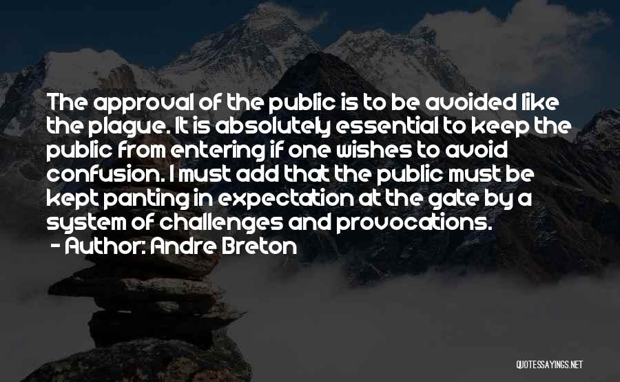 Andre Breton Quotes: The Approval Of The Public Is To Be Avoided Like The Plague. It Is Absolutely Essential To Keep The Public