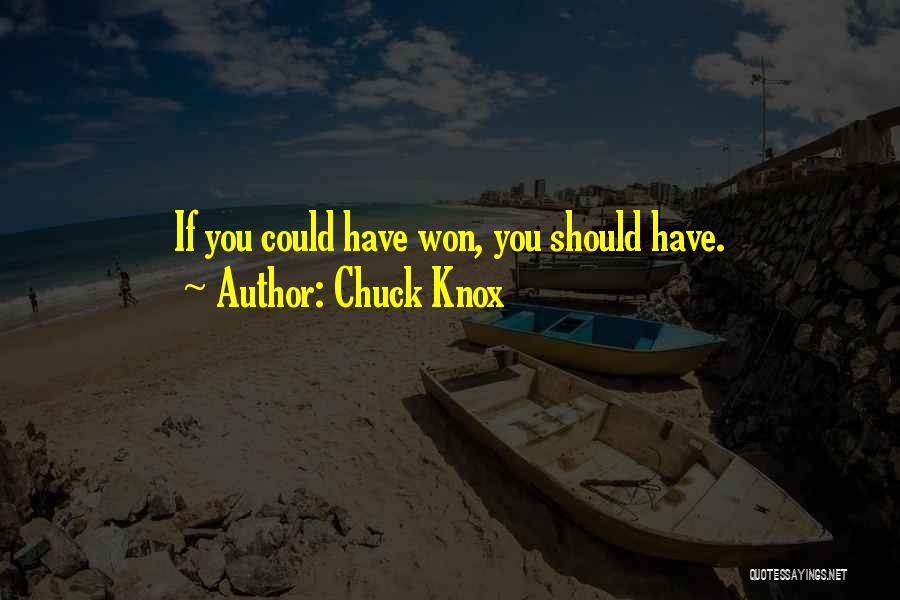 Chuck Knox Quotes: If You Could Have Won, You Should Have.