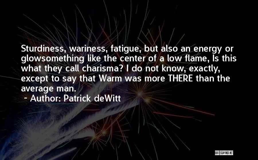 Patrick DeWitt Quotes: Sturdiness, Wariness, Fatigue, But Also An Energy Or Glowsomething Like The Center Of A Low Flame, Is This What They