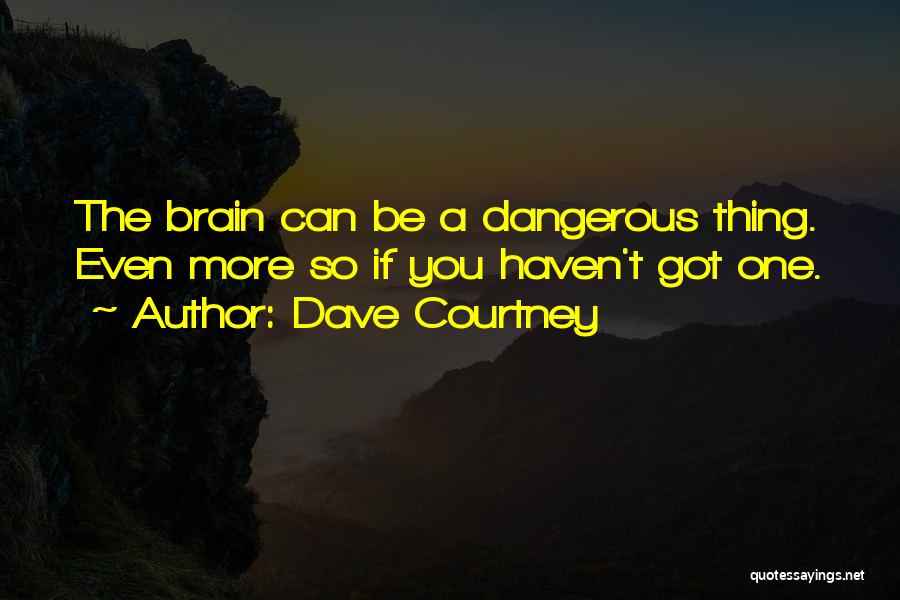 Dave Courtney Quotes: The Brain Can Be A Dangerous Thing. Even More So If You Haven't Got One.