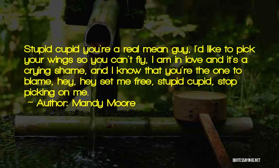 Mandy Moore Quotes: Stupid Cupid You're A Real Mean Guy, I'd Like To Pick Your Wings So You Can't Fly, I Am In