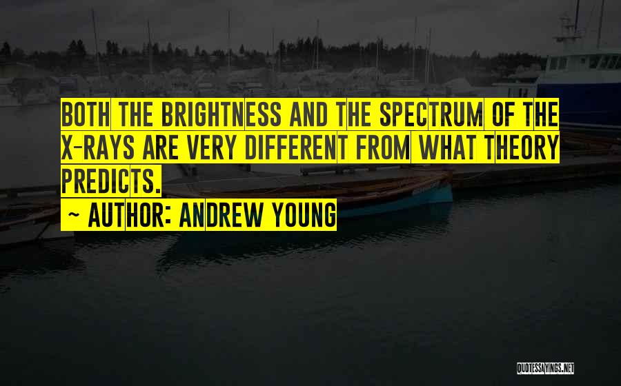 Andrew Young Quotes: Both The Brightness And The Spectrum Of The X-rays Are Very Different From What Theory Predicts.