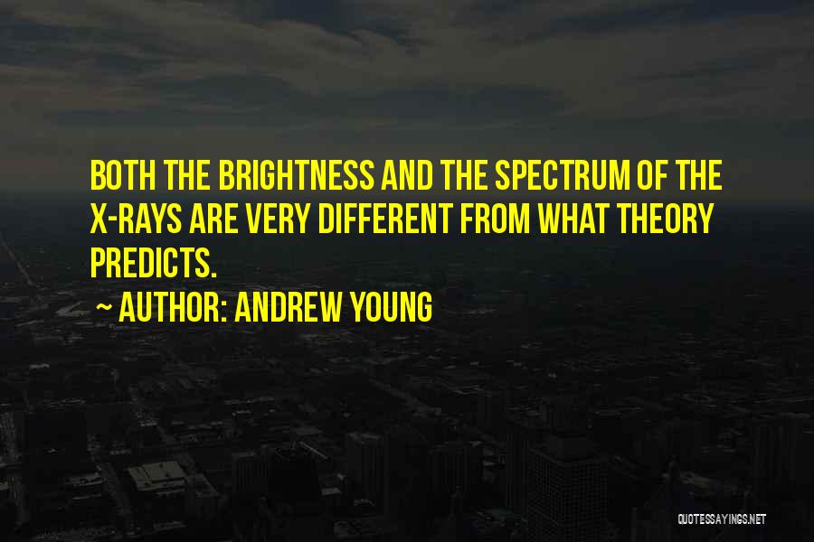 Andrew Young Quotes: Both The Brightness And The Spectrum Of The X-rays Are Very Different From What Theory Predicts.