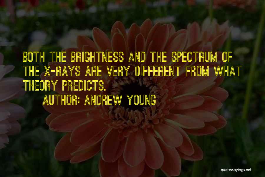 Andrew Young Quotes: Both The Brightness And The Spectrum Of The X-rays Are Very Different From What Theory Predicts.