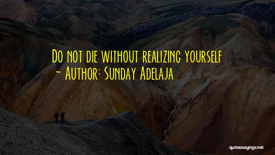 Sunday Adelaja Quotes: Do Not Die Without Realizing Yourself