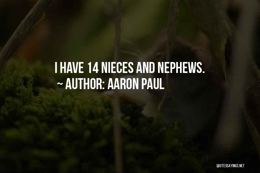 Aaron Paul Quotes: I Have 14 Nieces And Nephews.