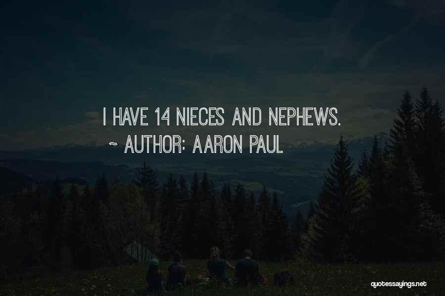 Aaron Paul Quotes: I Have 14 Nieces And Nephews.