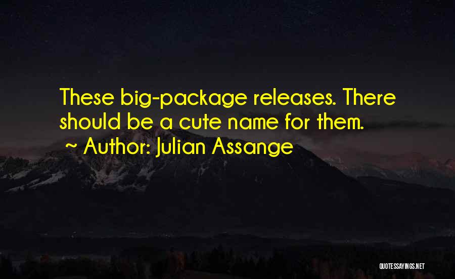 Julian Assange Quotes: These Big-package Releases. There Should Be A Cute Name For Them.