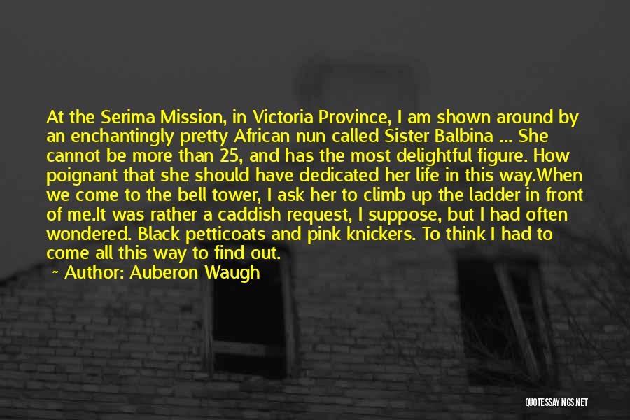 Auberon Waugh Quotes: At The Serima Mission, In Victoria Province, I Am Shown Around By An Enchantingly Pretty African Nun Called Sister Balbina