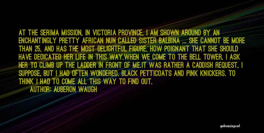 Auberon Waugh Quotes: At The Serima Mission, In Victoria Province, I Am Shown Around By An Enchantingly Pretty African Nun Called Sister Balbina