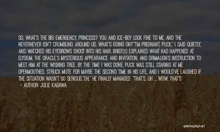 Julie Kagawa Quotes: So, What's The Big Emergency, Princess? You And Ice-boy Look Fine To Me, And The Nevernever Isn't Crumbling Around Us.
