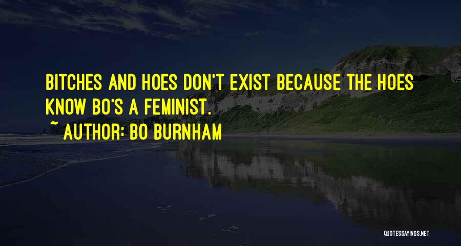 Bo Burnham Quotes: Bitches And Hoes Don't Exist Because The Hoes Know Bo's A Feminist.