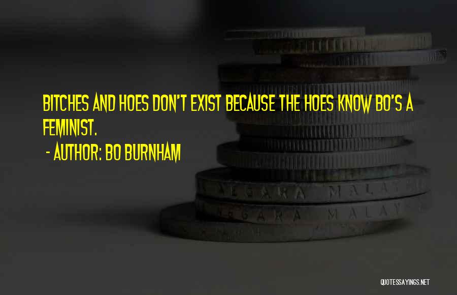 Bo Burnham Quotes: Bitches And Hoes Don't Exist Because The Hoes Know Bo's A Feminist.