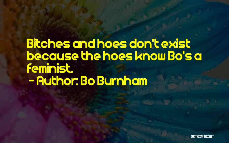 Bo Burnham Quotes: Bitches And Hoes Don't Exist Because The Hoes Know Bo's A Feminist.