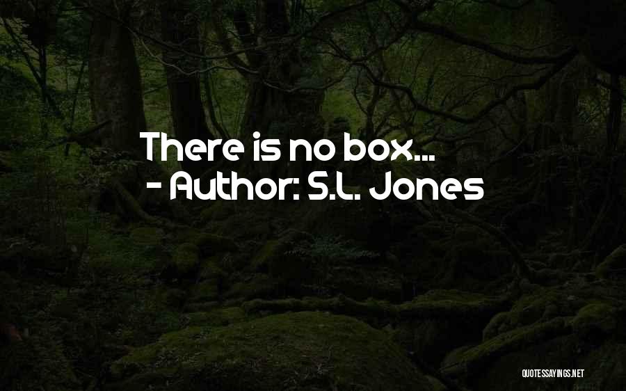 S.L. Jones Quotes: There Is No Box...