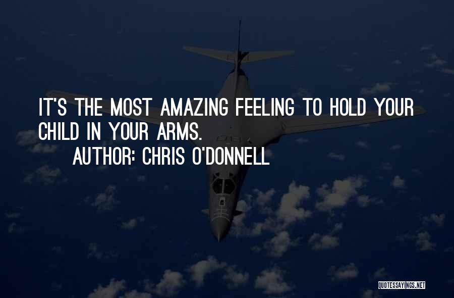Chris O'Donnell Quotes: It's The Most Amazing Feeling To Hold Your Child In Your Arms.