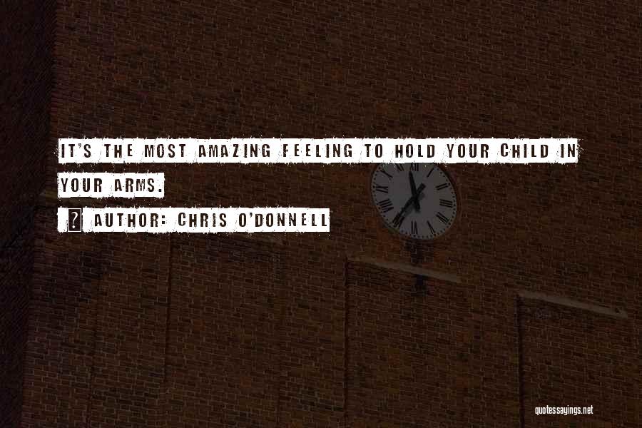 Chris O'Donnell Quotes: It's The Most Amazing Feeling To Hold Your Child In Your Arms.