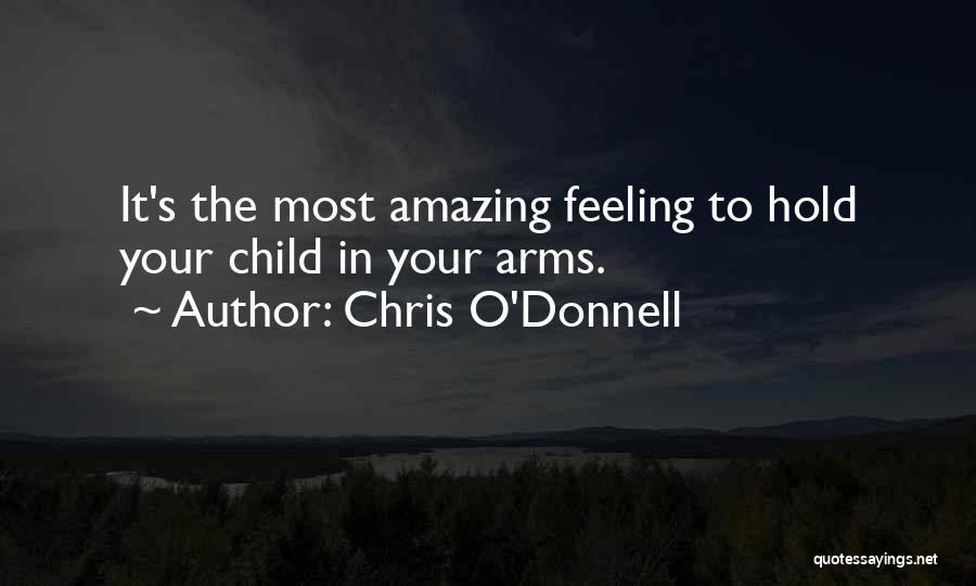 Chris O'Donnell Quotes: It's The Most Amazing Feeling To Hold Your Child In Your Arms.