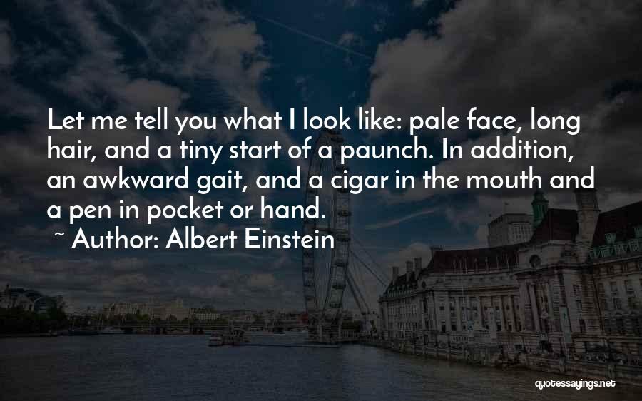Albert Einstein Quotes: Let Me Tell You What I Look Like: Pale Face, Long Hair, And A Tiny Start Of A Paunch. In