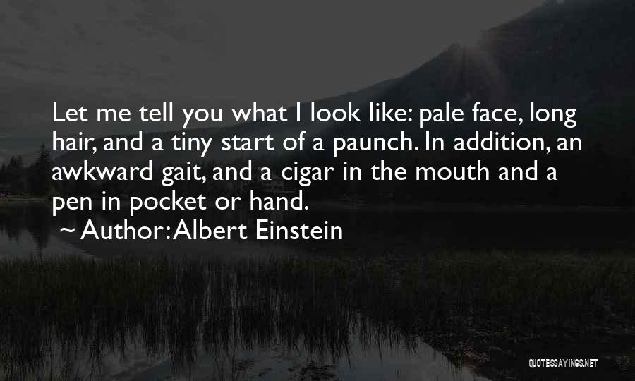 Albert Einstein Quotes: Let Me Tell You What I Look Like: Pale Face, Long Hair, And A Tiny Start Of A Paunch. In