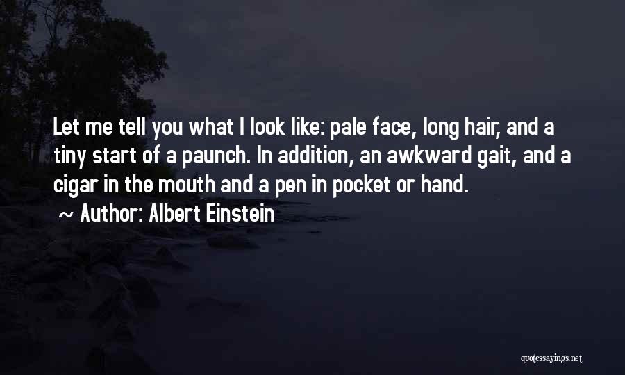 Albert Einstein Quotes: Let Me Tell You What I Look Like: Pale Face, Long Hair, And A Tiny Start Of A Paunch. In
