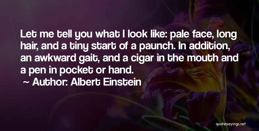 Albert Einstein Quotes: Let Me Tell You What I Look Like: Pale Face, Long Hair, And A Tiny Start Of A Paunch. In