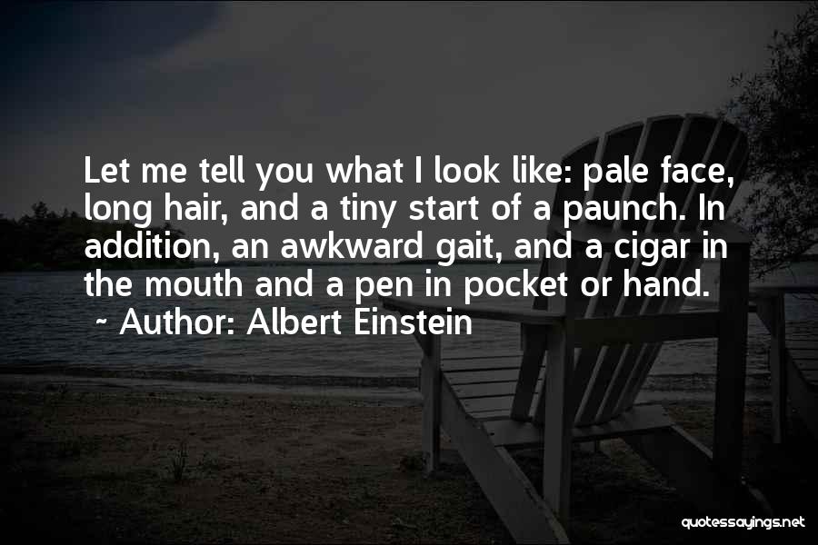 Albert Einstein Quotes: Let Me Tell You What I Look Like: Pale Face, Long Hair, And A Tiny Start Of A Paunch. In