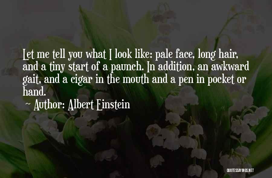 Albert Einstein Quotes: Let Me Tell You What I Look Like: Pale Face, Long Hair, And A Tiny Start Of A Paunch. In