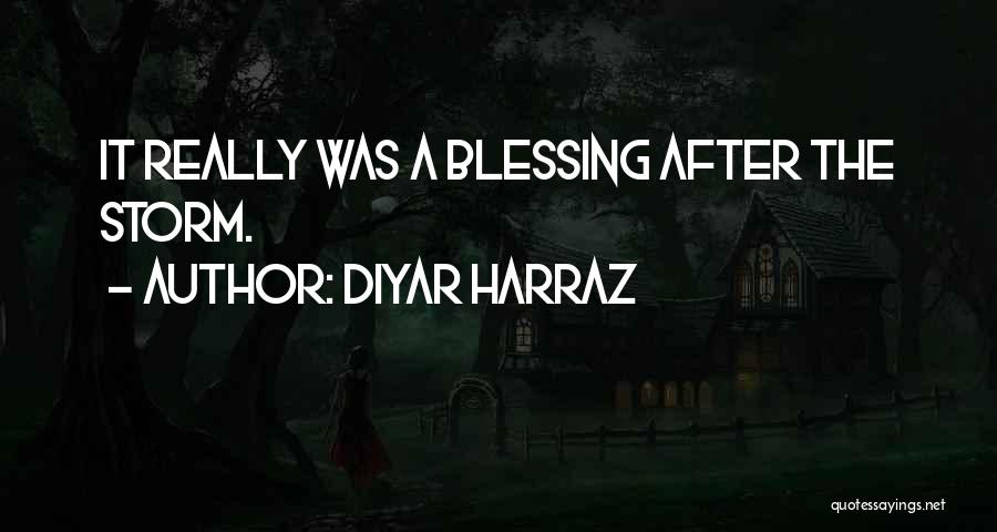 Diyar Harraz Quotes: It Really Was A Blessing After The Storm.