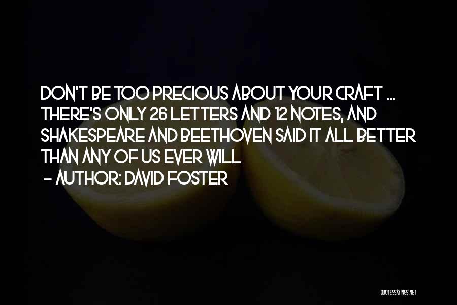 12 And 12 Quotes By David Foster