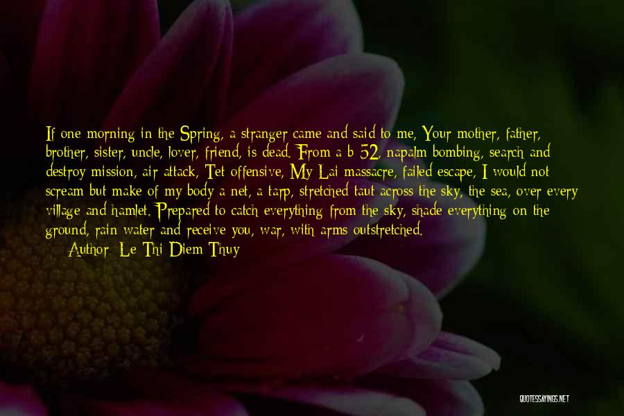 Le Thi Diem Thuy Quotes: If One Morning In The Spring, A Stranger Came And Said To Me, Your Mother, Father, Brother, Sister, Uncle, Lover,