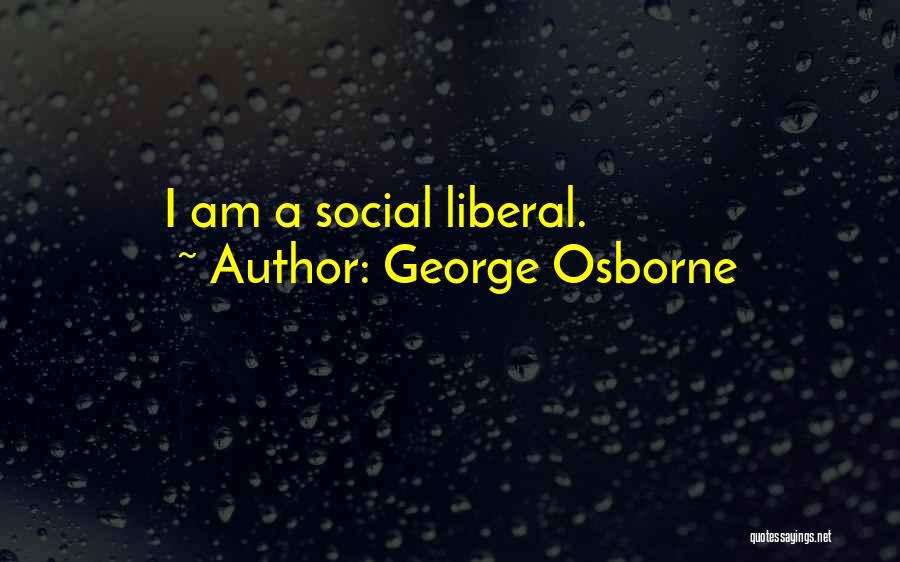 George Osborne Quotes: I Am A Social Liberal.