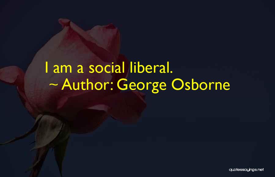 George Osborne Quotes: I Am A Social Liberal.