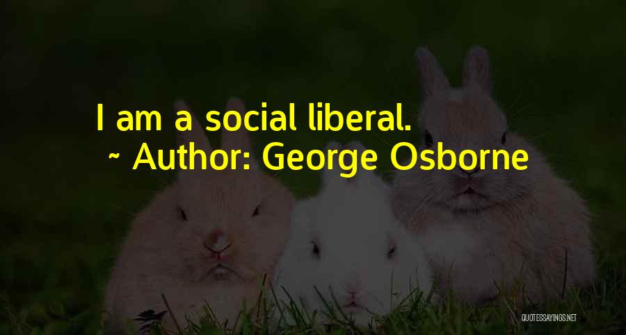 George Osborne Quotes: I Am A Social Liberal.