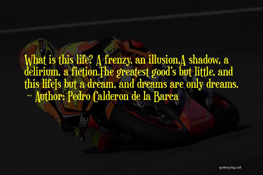 Pedro Calderon De La Barca Quotes: What Is This Life? A Frenzy, An Illusion,a Shadow, A Delirium, A Fiction.the Greatest Good's But Little, And This Lifeis