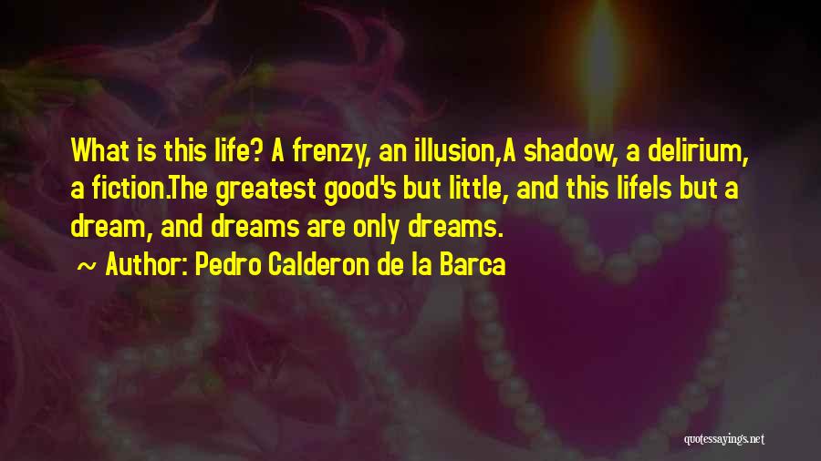Pedro Calderon De La Barca Quotes: What Is This Life? A Frenzy, An Illusion,a Shadow, A Delirium, A Fiction.the Greatest Good's But Little, And This Lifeis