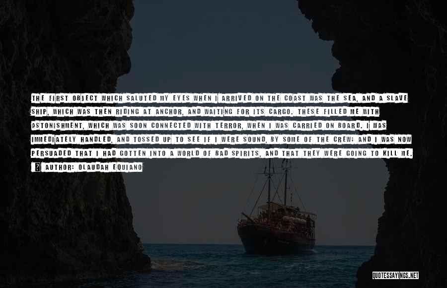 Olaudah Equiano Quotes: The First Object Which Saluted My Eyes When I Arrived On The Coast Was The Sea, And A Slave Ship,