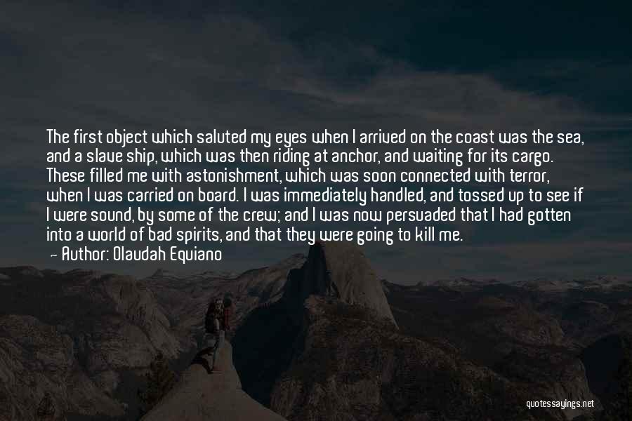 Olaudah Equiano Quotes: The First Object Which Saluted My Eyes When I Arrived On The Coast Was The Sea, And A Slave Ship,