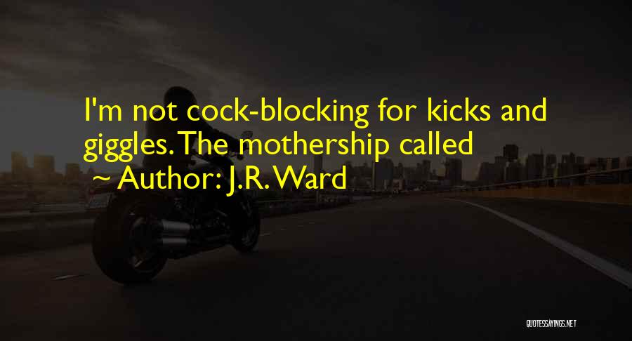 J.R. Ward Quotes: I'm Not Cock-blocking For Kicks And Giggles. The Mothership Called