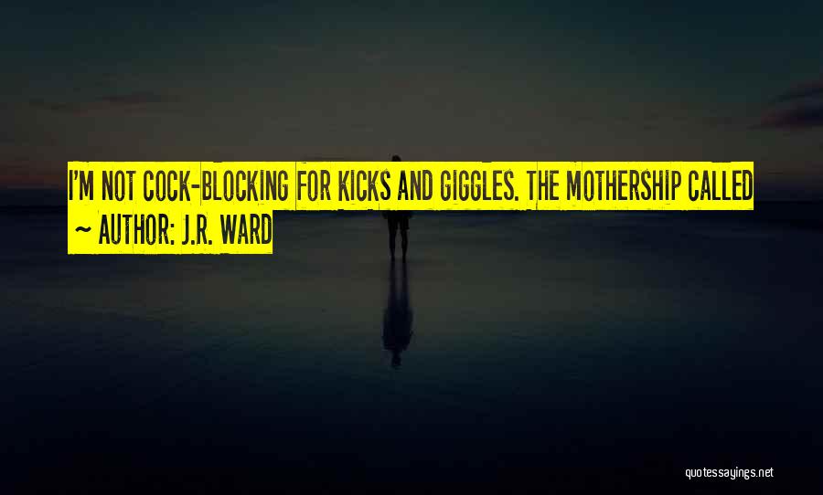 J.R. Ward Quotes: I'm Not Cock-blocking For Kicks And Giggles. The Mothership Called