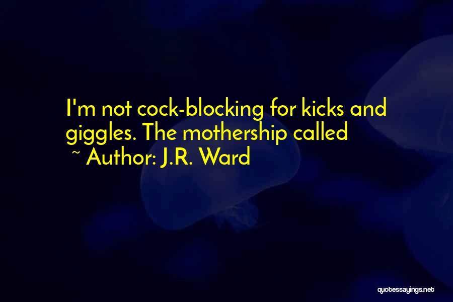 J.R. Ward Quotes: I'm Not Cock-blocking For Kicks And Giggles. The Mothership Called