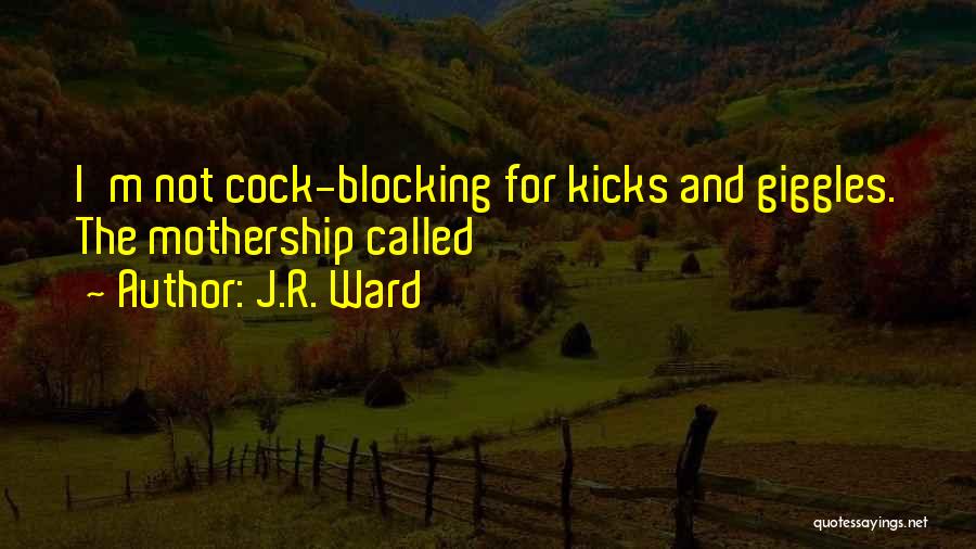 J.R. Ward Quotes: I'm Not Cock-blocking For Kicks And Giggles. The Mothership Called