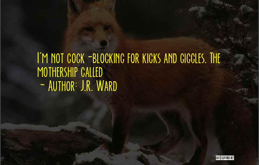 J.R. Ward Quotes: I'm Not Cock-blocking For Kicks And Giggles. The Mothership Called
