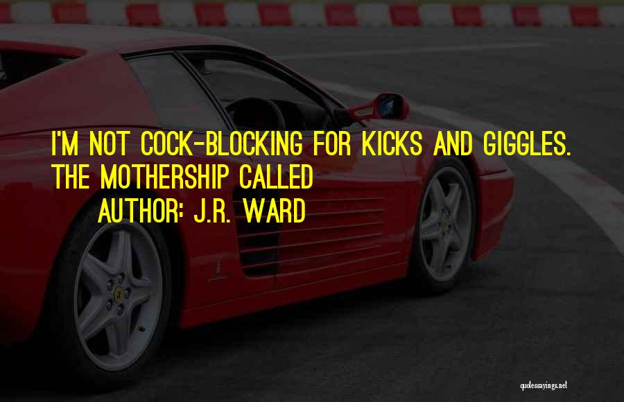 J.R. Ward Quotes: I'm Not Cock-blocking For Kicks And Giggles. The Mothership Called