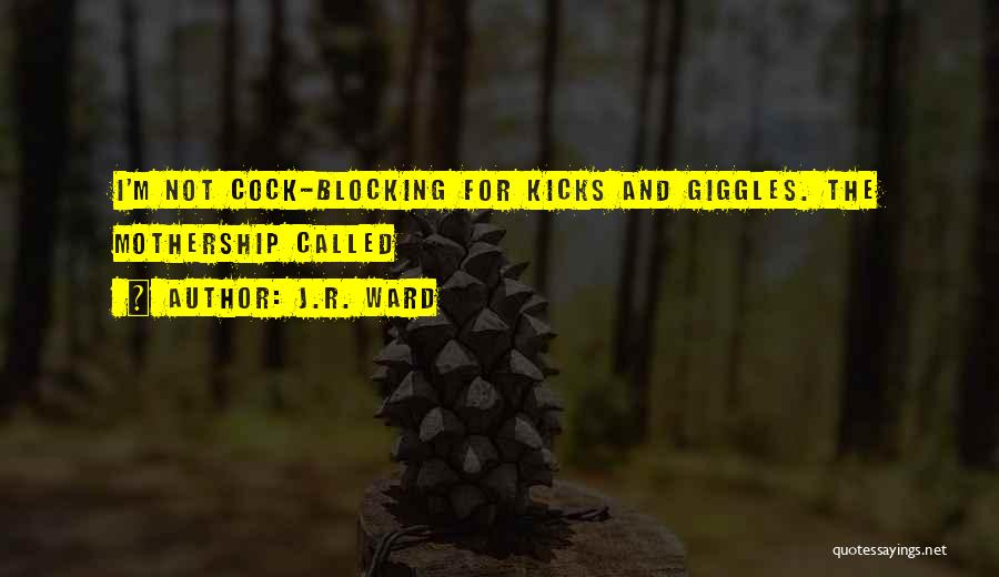 J.R. Ward Quotes: I'm Not Cock-blocking For Kicks And Giggles. The Mothership Called