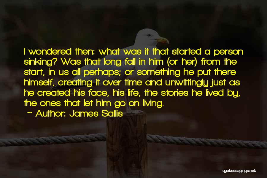 James Sallis Quotes: I Wondered Then: What Was It That Started A Person Sinking? Was That Long Fall In Him (or Her) From