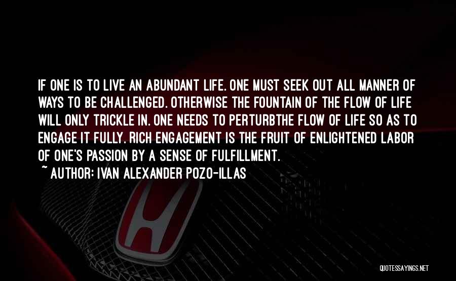 Ivan Alexander Pozo-Illas Quotes: If One Is To Live An Abundant Life. One Must Seek Out All Manner Of Ways To Be Challenged. Otherwise